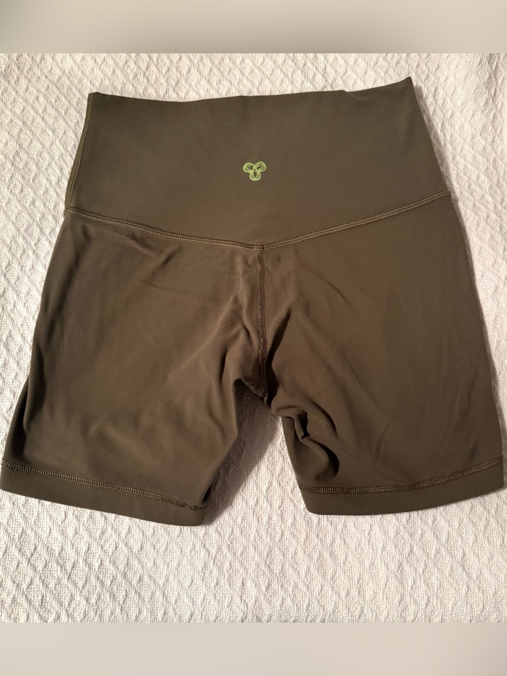 Aritzia Olive Green High-Waist Bike Shorts